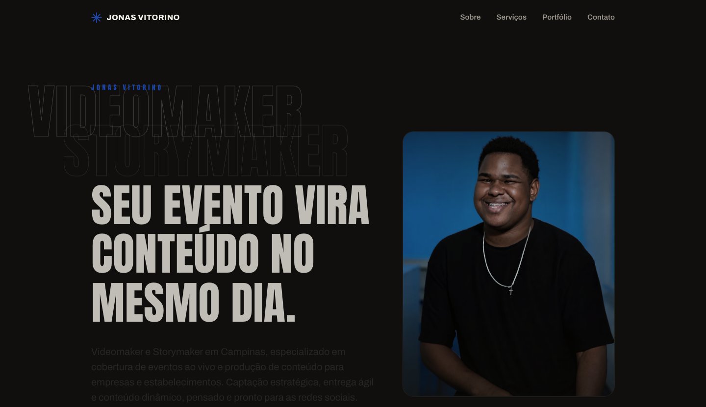 Página do projeto Jonas Vitorino